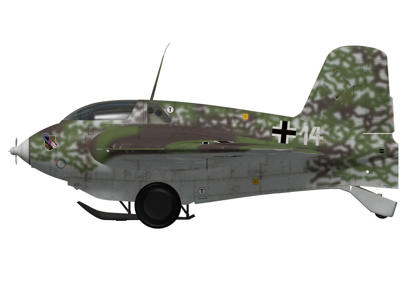 Messerschmitt Me163 Komet 3D model_12