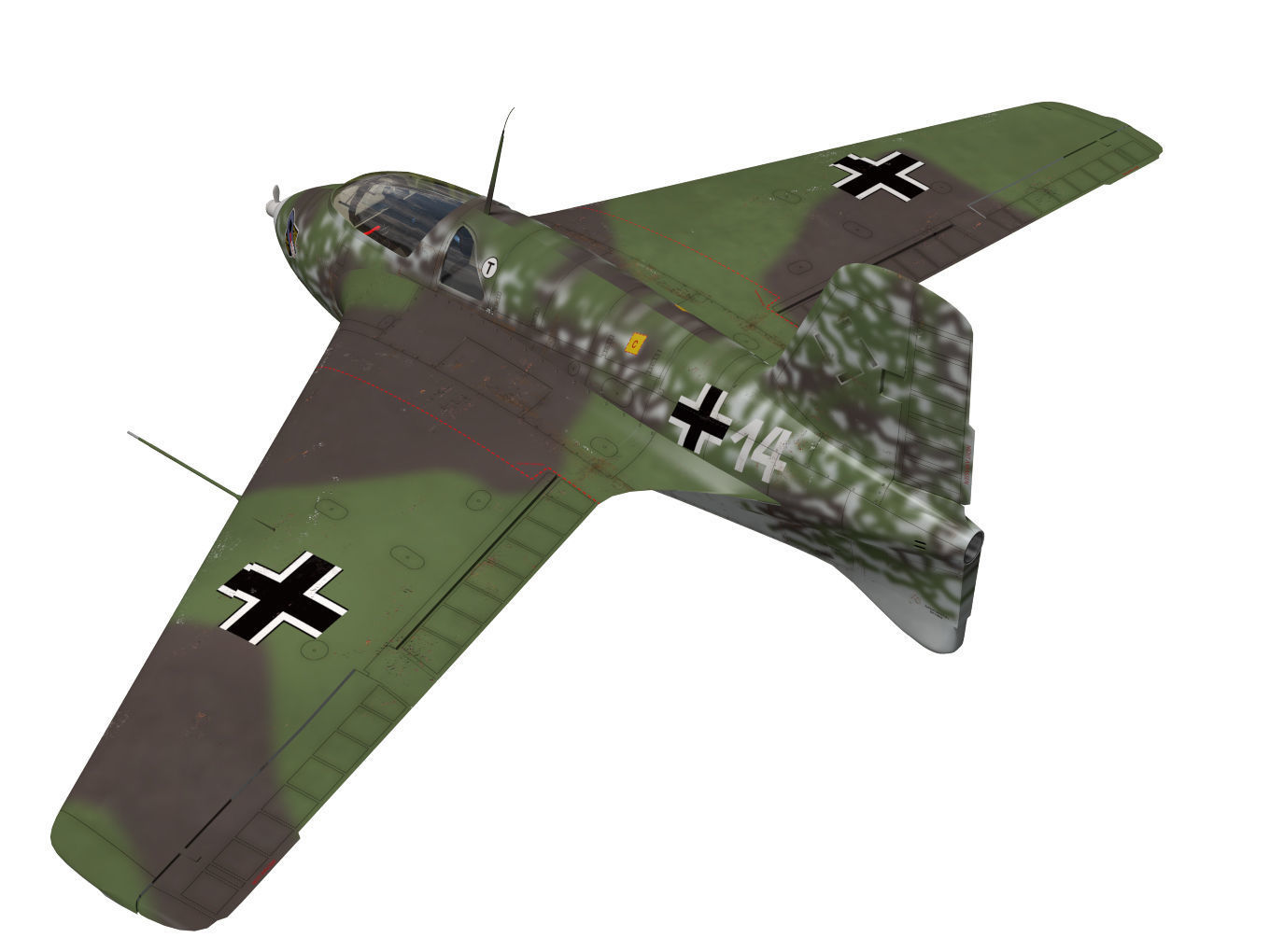 Messerschmitt Me163 Komet 3D model_1