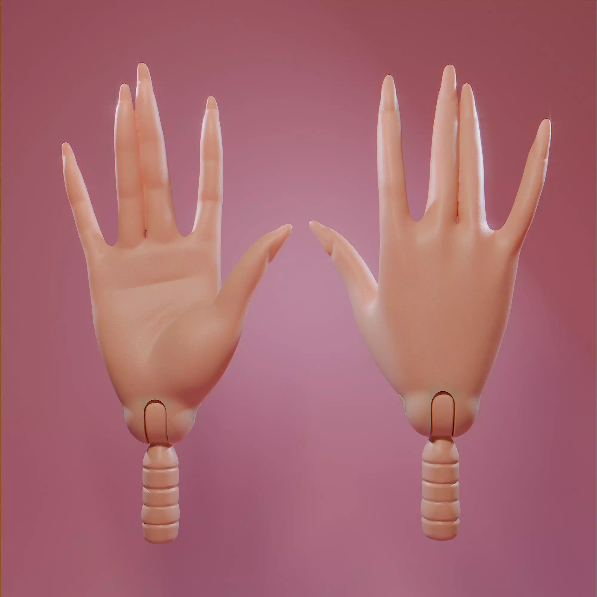 LONG NAIL HAND 2 FOR BARBIES and FR 3D print model_0