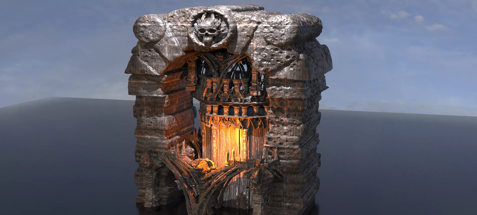 Paris Catacombs secret Temples 3D model_0