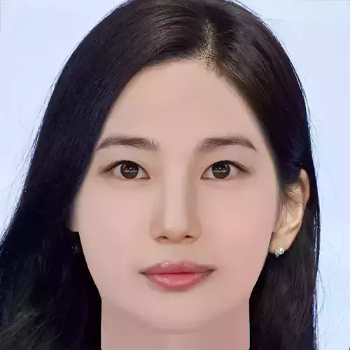 BAE Suzy Head - No Hair - Low poly head for game Low-poly 3D model