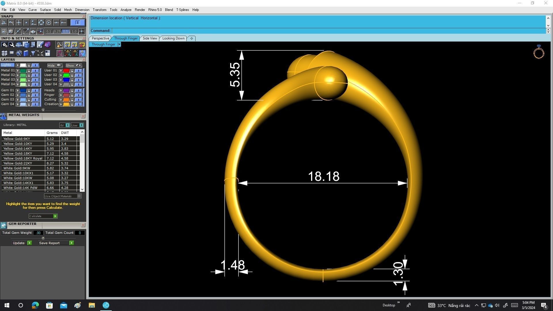 A4558 Art Women Ring 3D print model_6