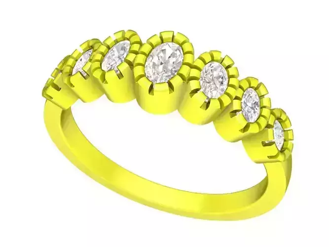 A4547 Diamond Oval Fashion Women Ring