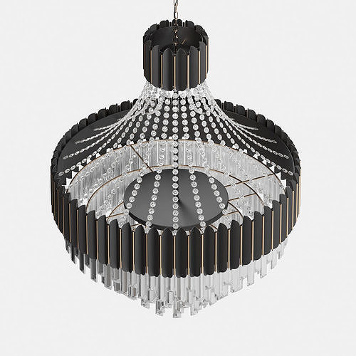 LOGAN CRYSTAL CHANDELIER Low-poly 3D model 3