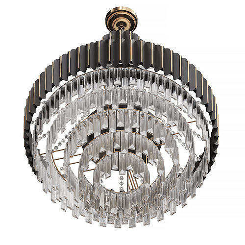 LOGAN CRYSTAL CHANDELIER Low-poly 3D model 4