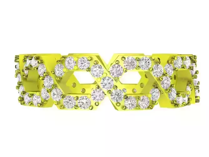 A4544 Diamond Fashion Women Ring 3D print model