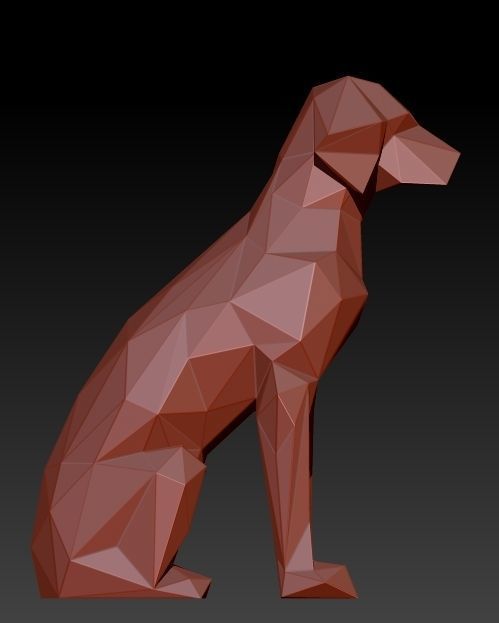 LOW POLY DOG - BETO 3D print model_1