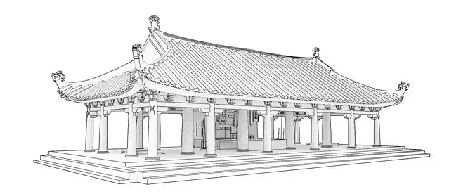 Asian Oriental Vietnamese temple shrine
