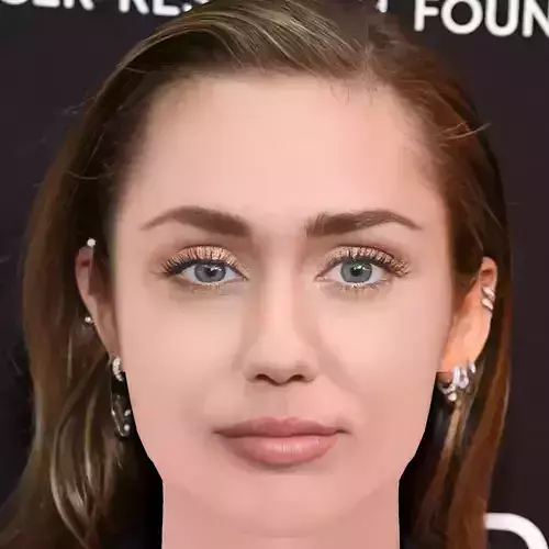 Miley Cyrus Head - No Hair - Low poly head for game