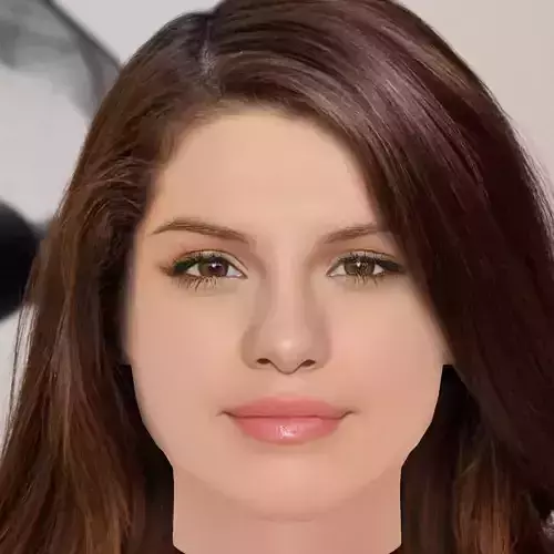 Selena Gomez Head - No Hair - Low poly head for game