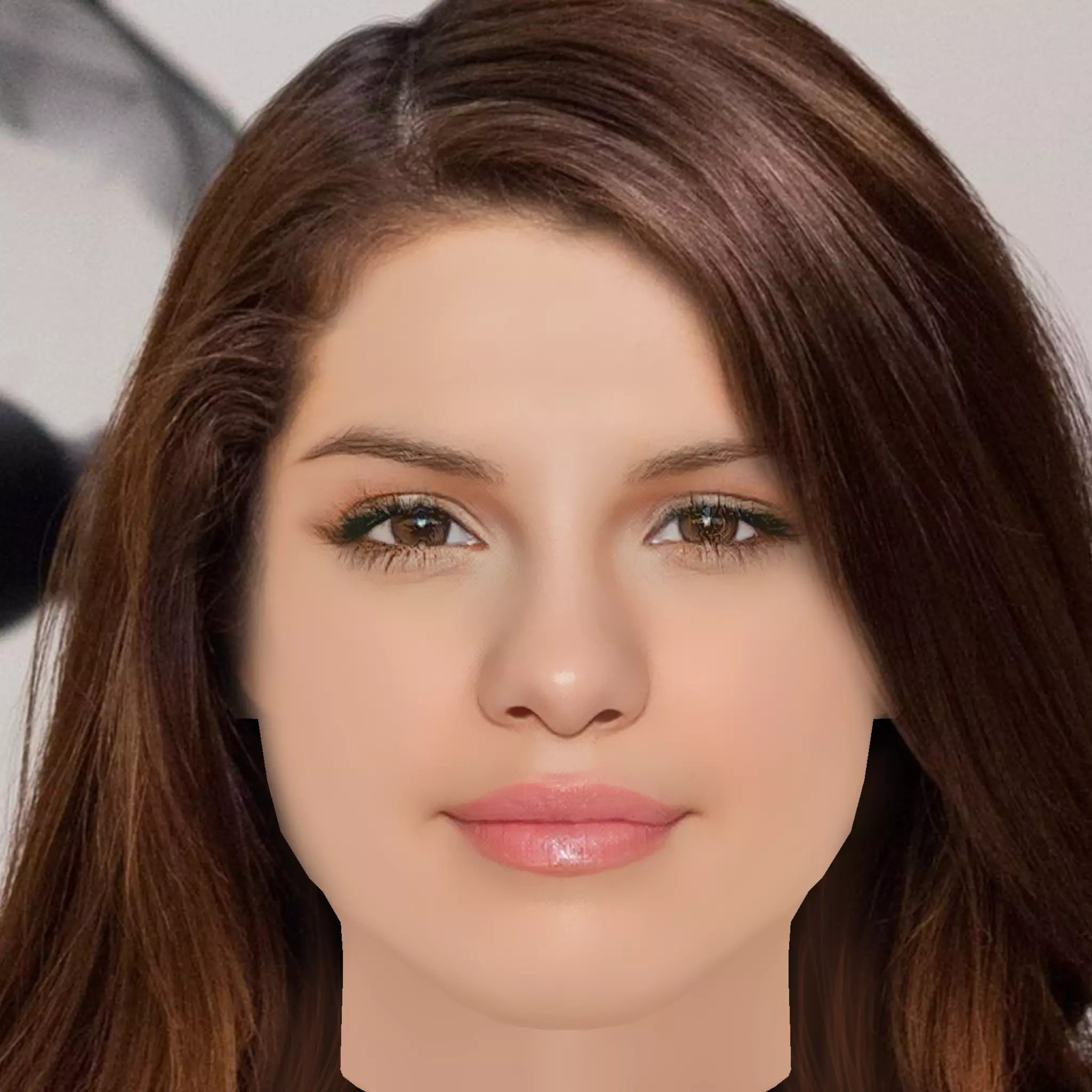 Selena Gomez Head - No Hair - Low poly head for game Low-poly 3D model