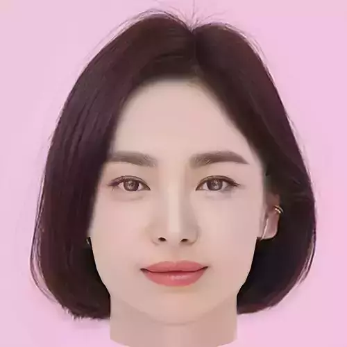 Song Hye-Kyo Head - No Hair - Low poly head for game Low-poly 3D model