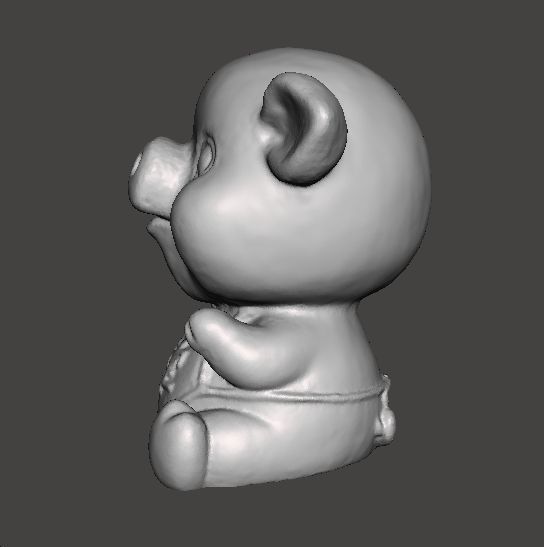 LUCKY PIG TOY FOR KIDS PVC PLASTIC FIGURE MODEL KAWAII 3D print model_1