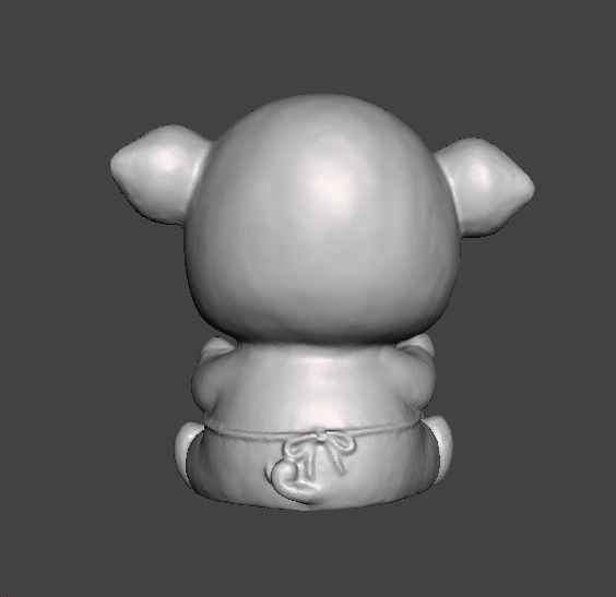 LUCKY PIG TOY FOR KIDS PVC PLASTIC FIGURE MODEL KAWAII 3D print model_3