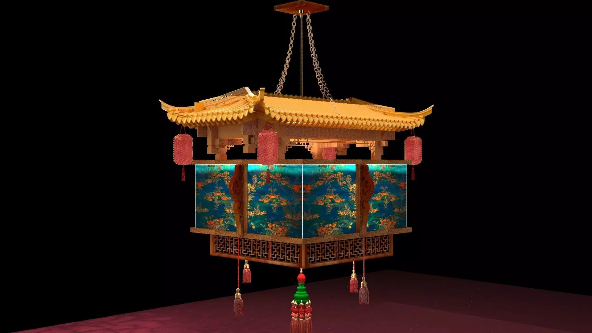 Chinese palace house lantern 3D model