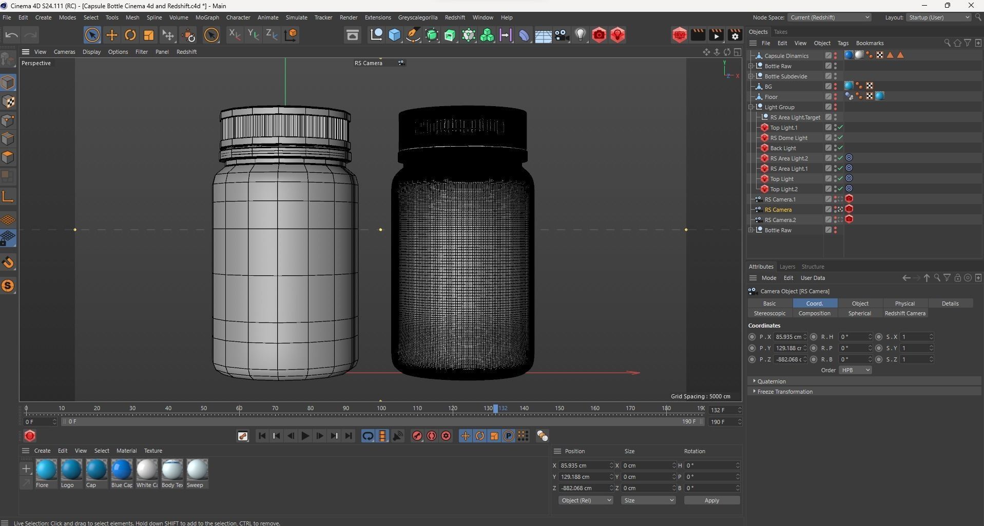 Medicine Bottle 3D model with Texture and UV 3D model_10