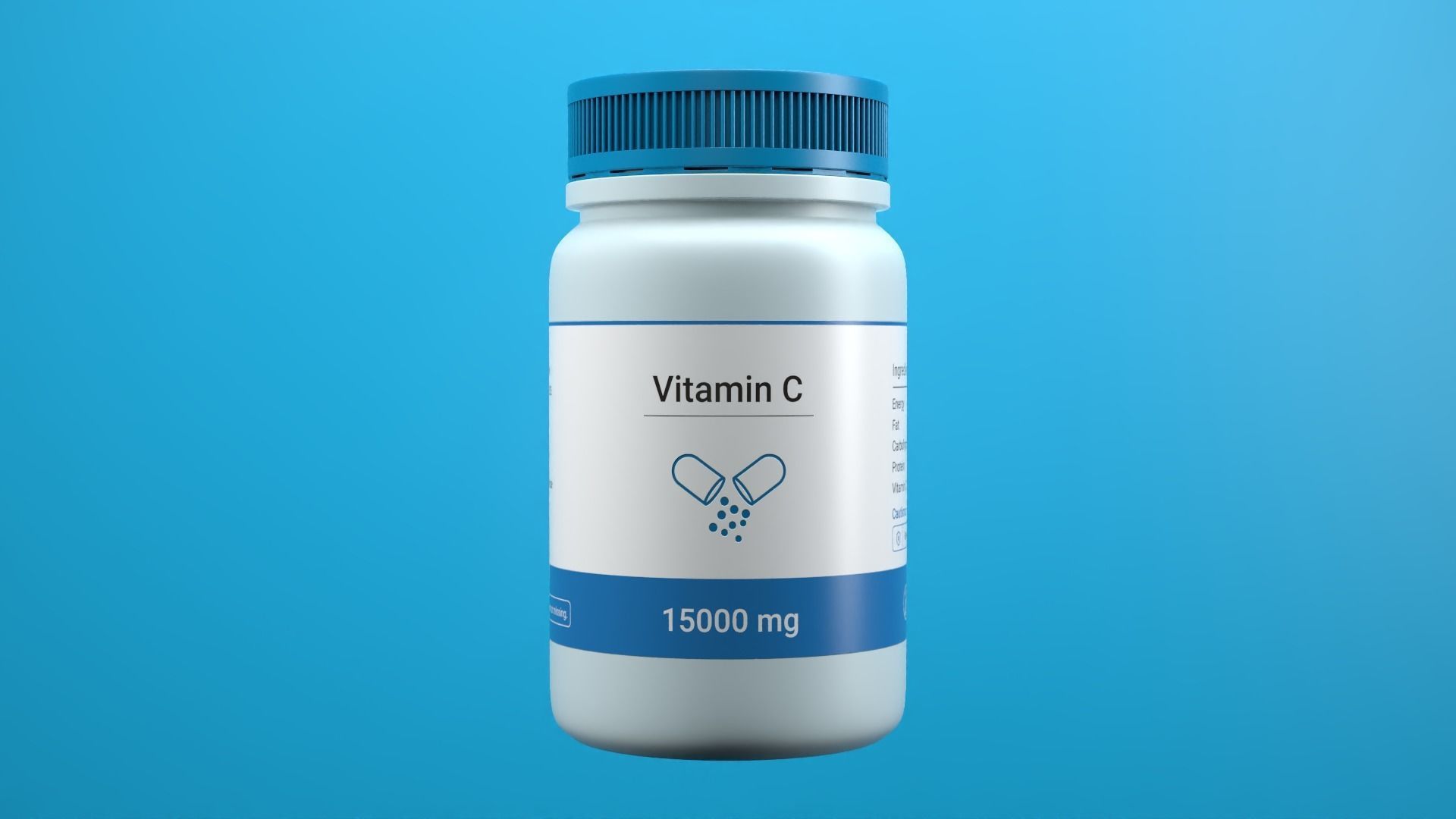 Medicine Bottle 3D model with Texture and UV 3D model_5