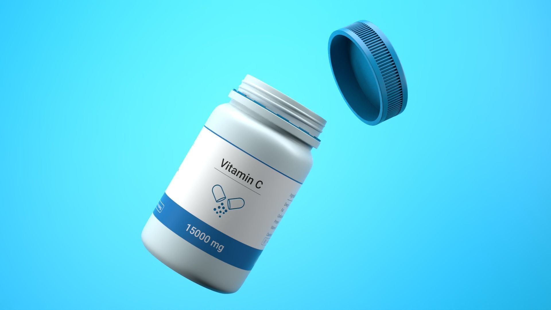 Medicine Bottle 3D model with Texture and UV 3D model_2