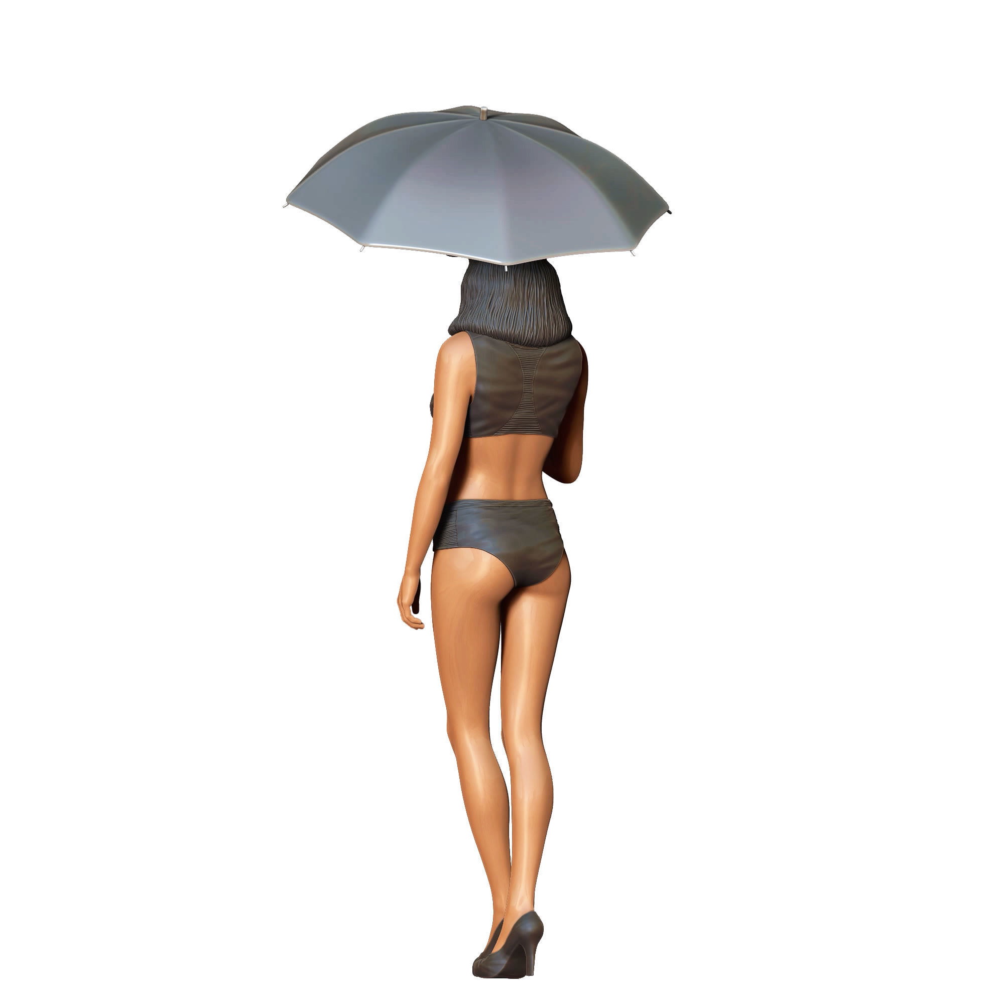N3 Pit Girl with Umbrella 3D print model_18