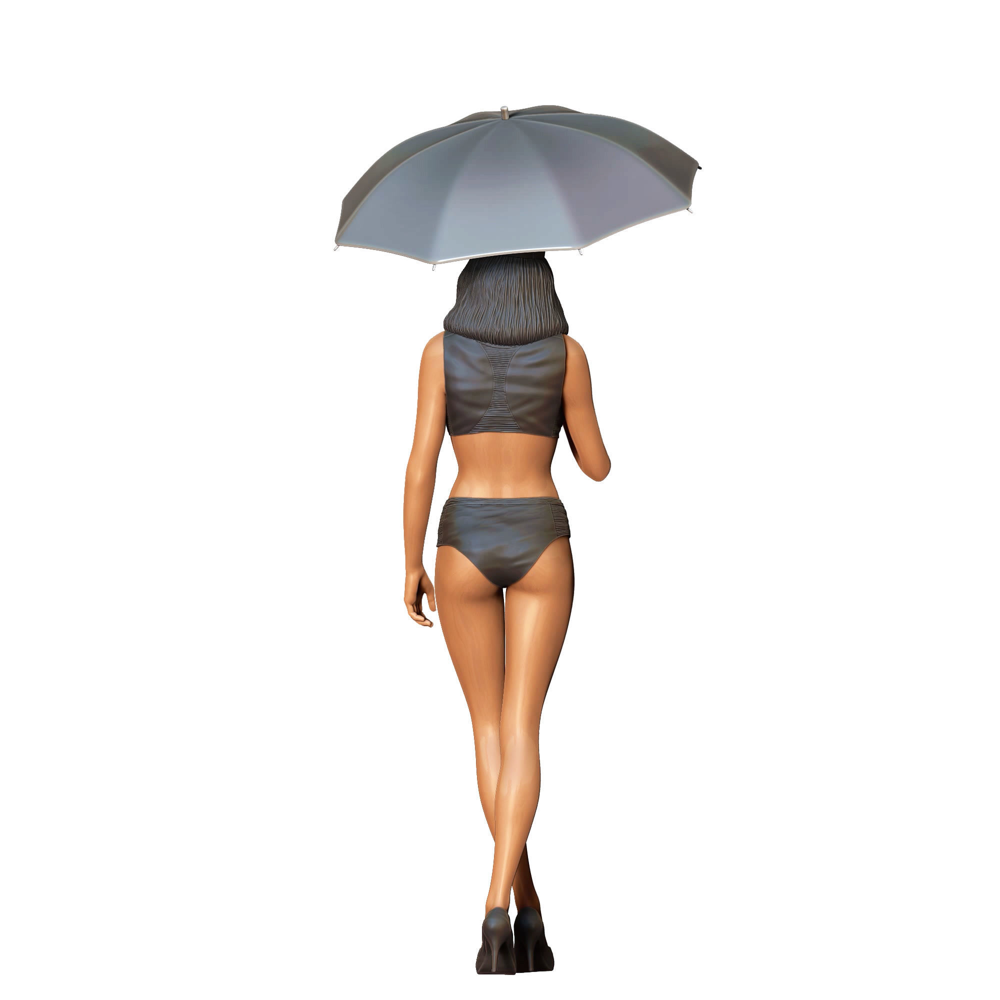 N3 Pit Girl with Umbrella 3D print model_15