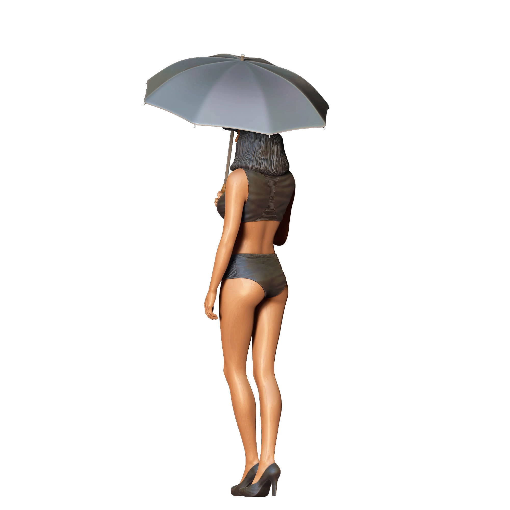 N3 Pit Girl with Umbrella 3D print model_19