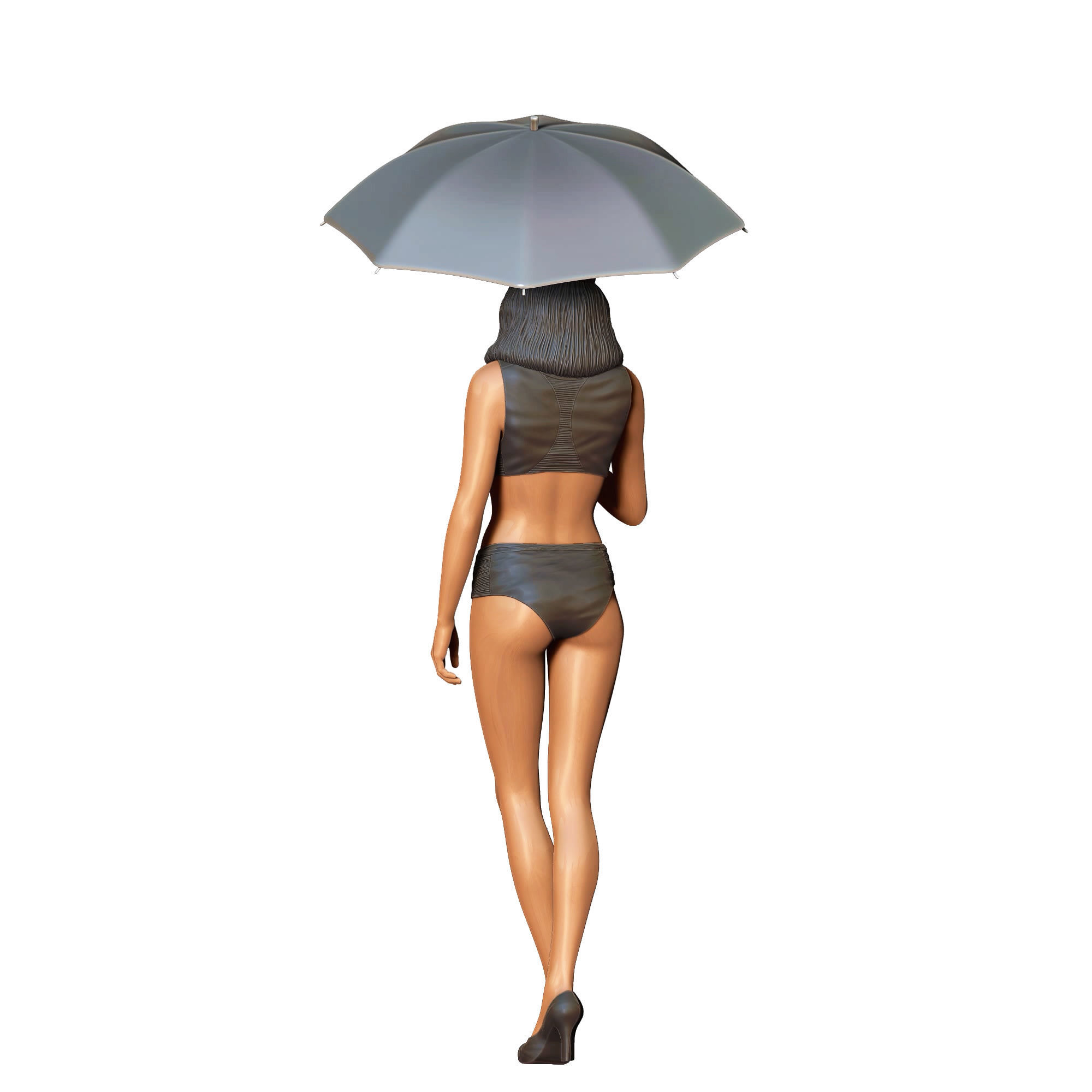 N3 Pit Girl with Umbrella 3D print model_17