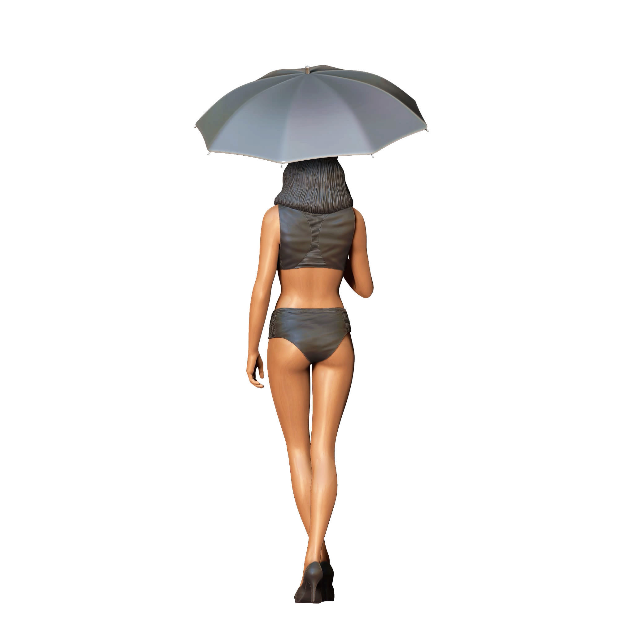 N3 Pit Girl with Umbrella 3D print model_16