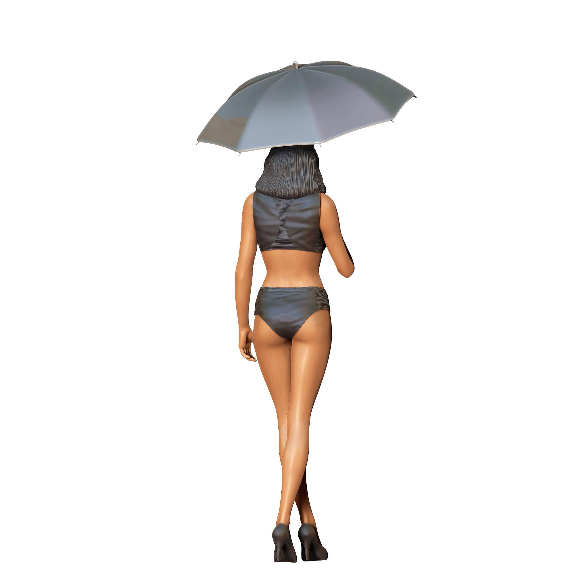 N3 Pit Girl with Umbrella 3D print model_14