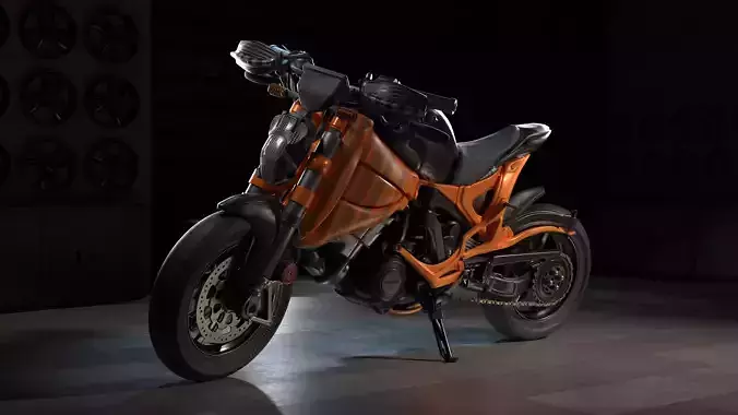 3D Motorbike Super Naked Hyper Bike Model