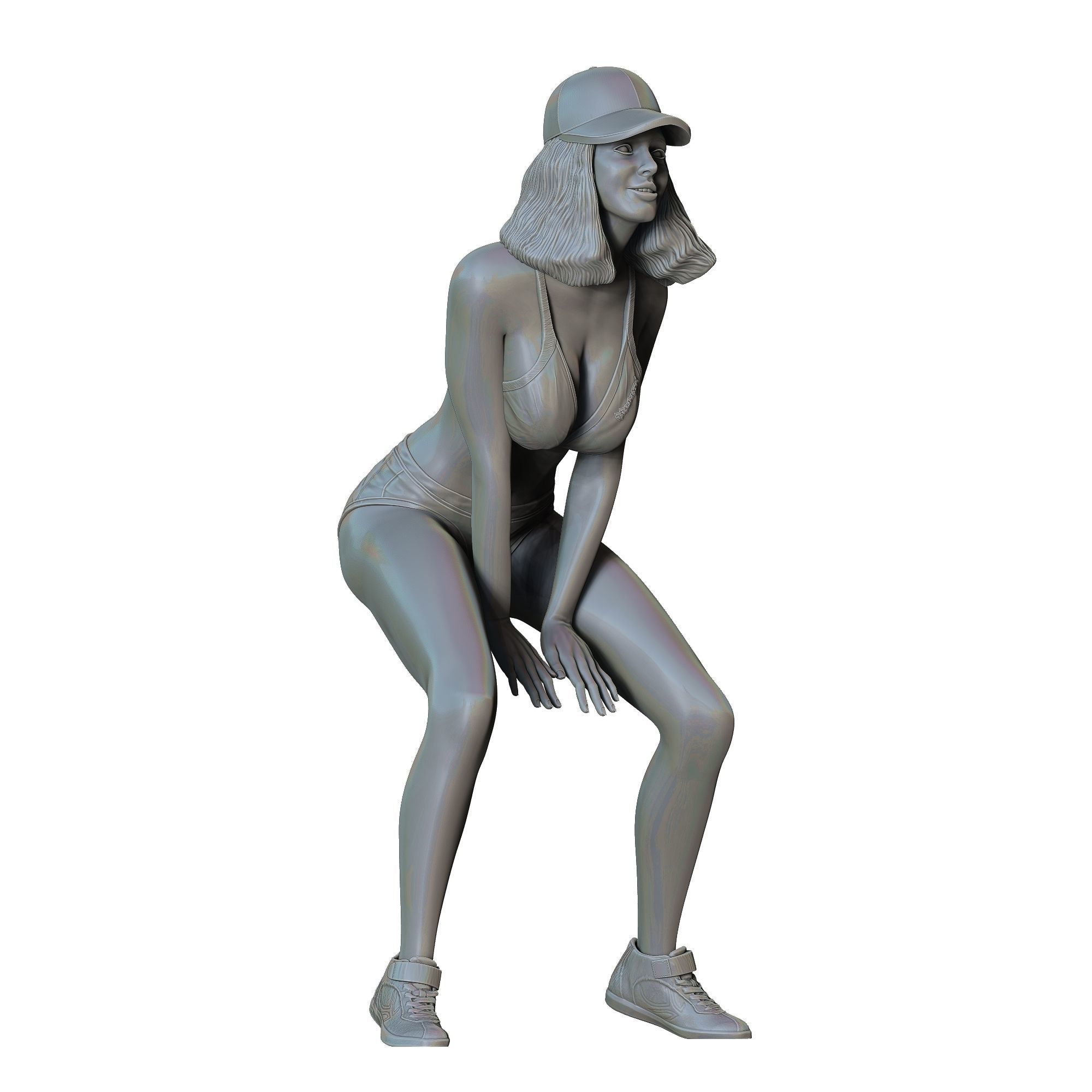 N4 Pit Girl with Tire 3D print model_30