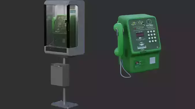 Japanese Payphone 3D model