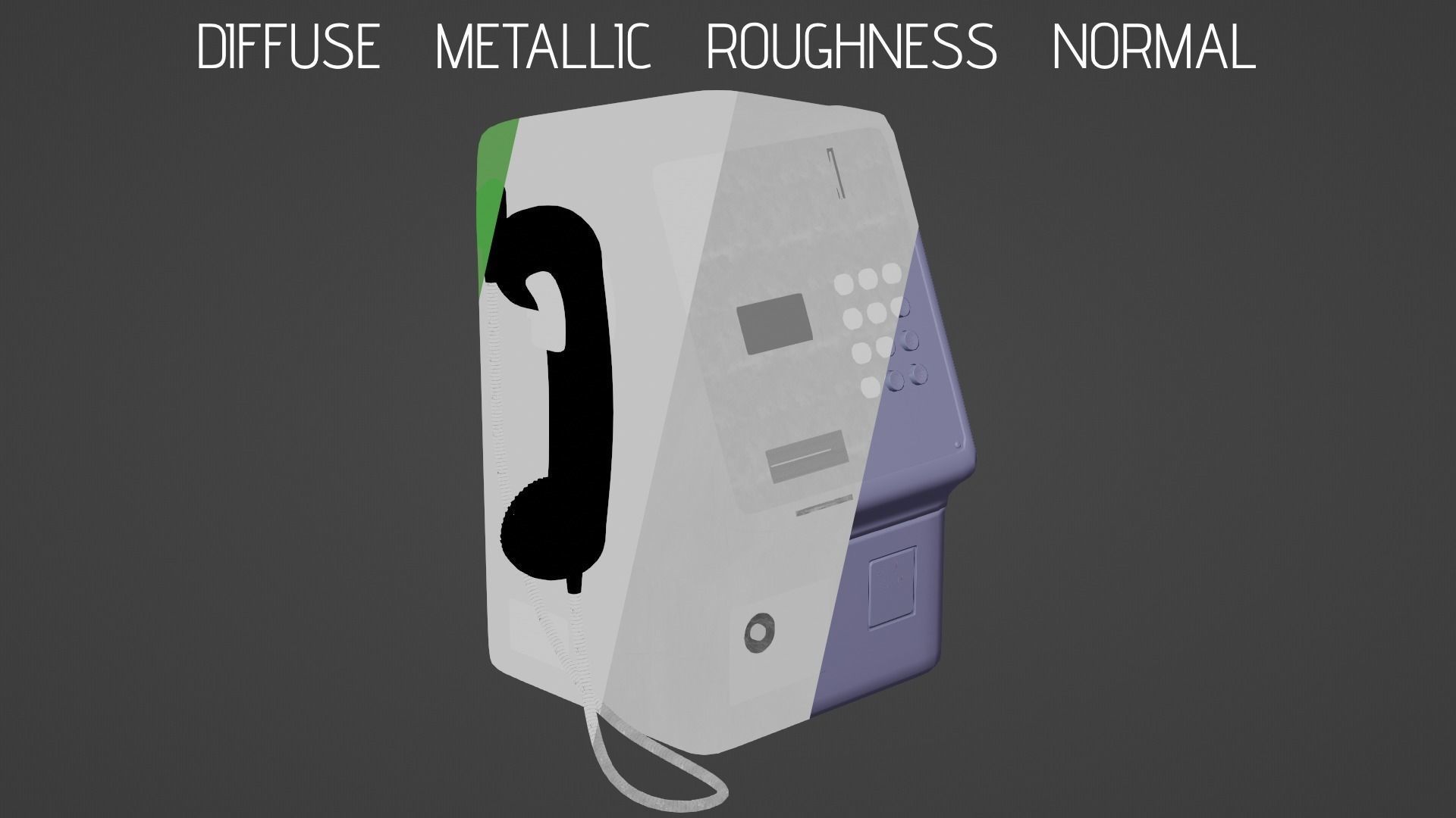 Japanese Payphone 3D model_23
