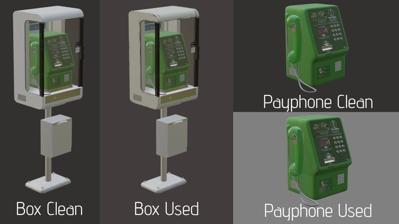 Japanese Payphone 3D model_3
