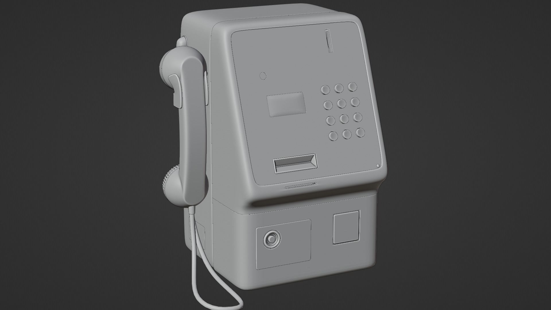 Japanese Payphone 3D model_8