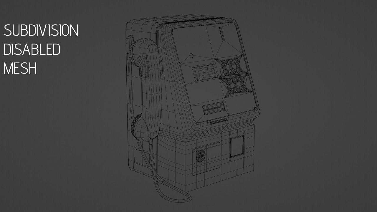 Japanese Payphone 3D model_24
