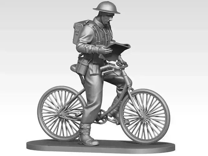 British soldier with bicycle 2  ww2 