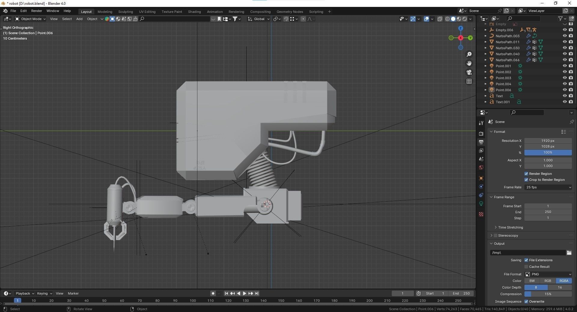 old rusted welding robot 3d model  Low-poly 3D model_6