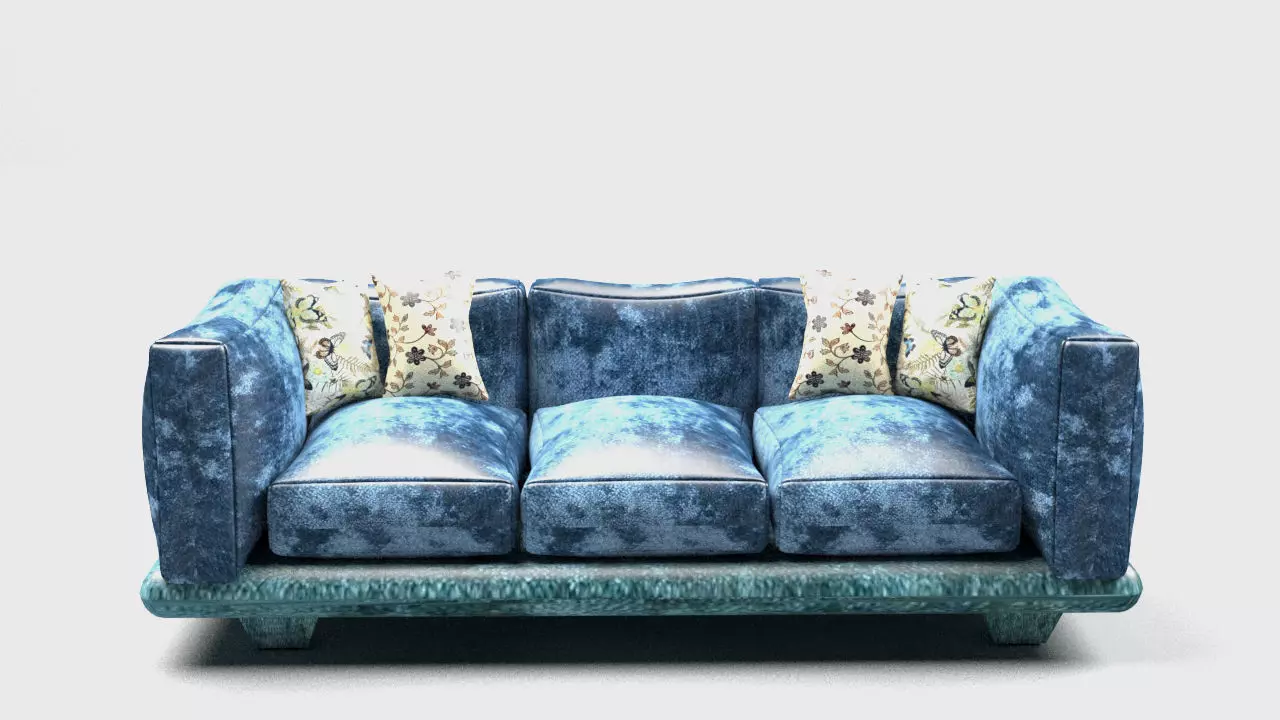 chesterfield sofa Low-poly 3D model