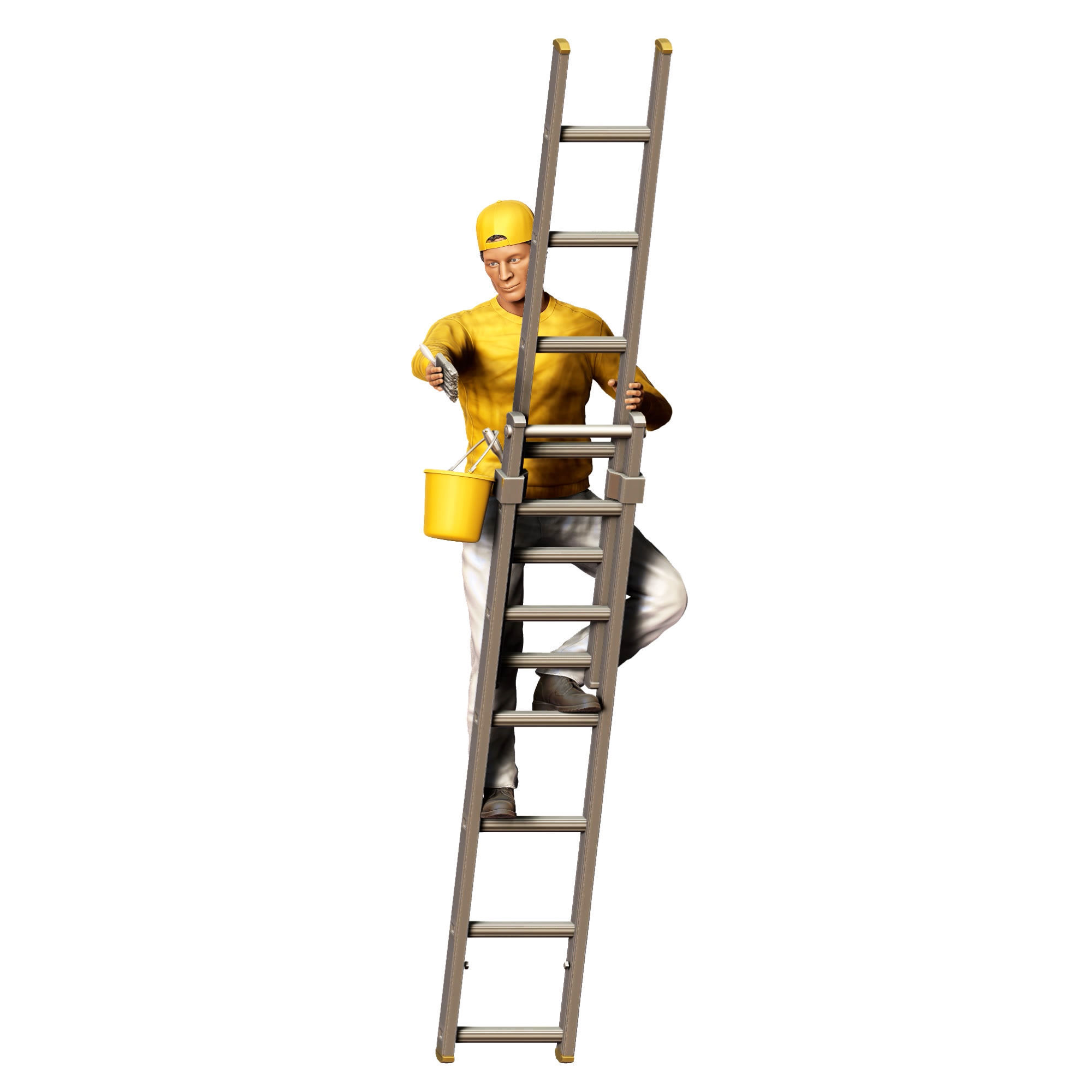 N5 Painter on the Ladder 3D print model_23