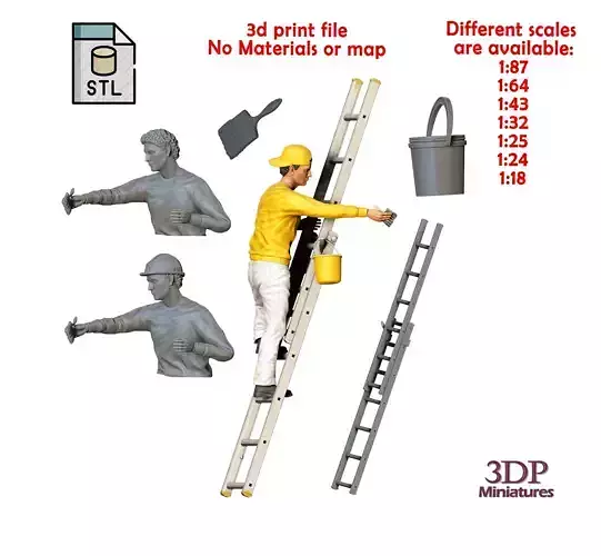 N5 Painter on the Ladder 3D print model