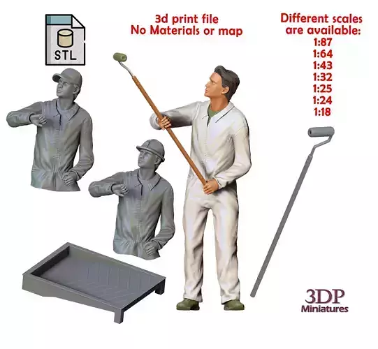 N6 Painter with Roller Brush and Tray