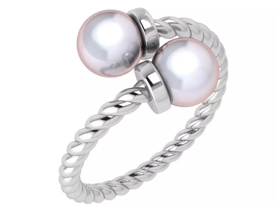 Pearl Spiral Ring 4552 3D print model