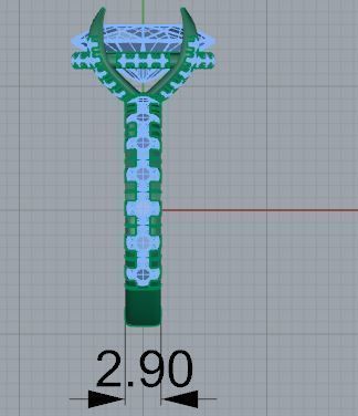 Oval Diamond Ring 4560 3D print model_8