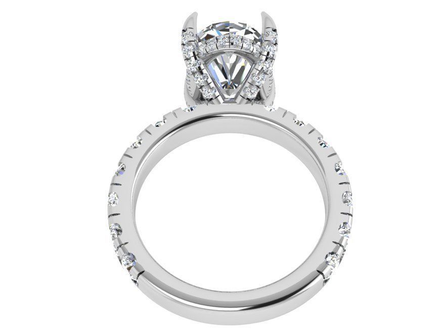 Oval Diamond Ring 4560 3D print model_5
