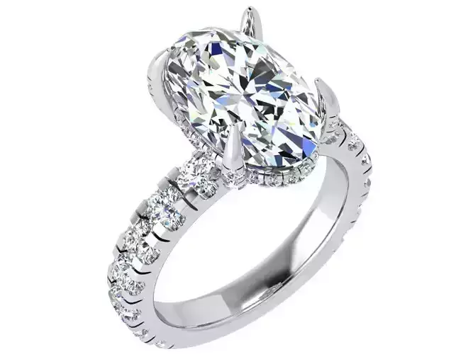 Oval Diamond Ring 4560