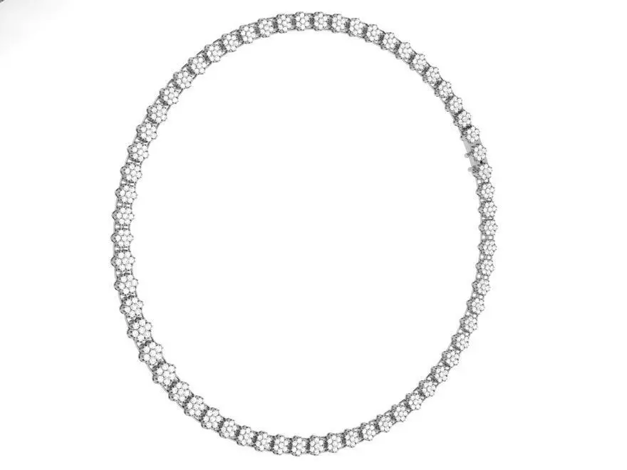 Diamond Circle Necklace 4564 3D print model_0