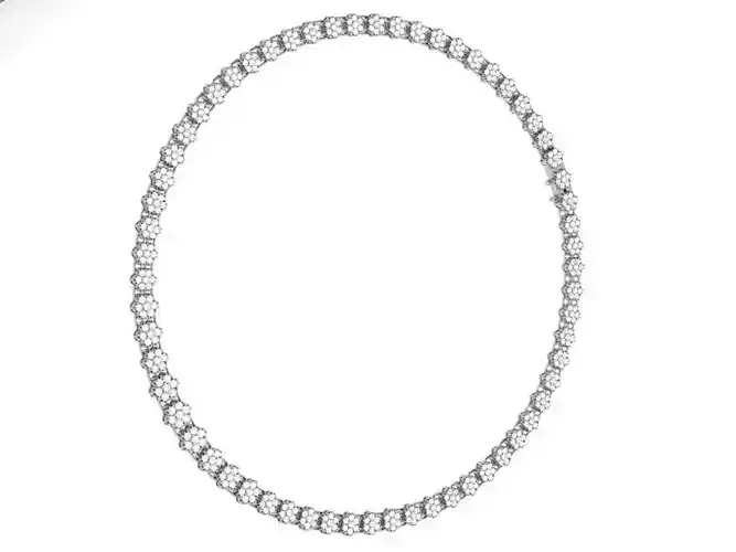 Diamond Circle Necklace 4564