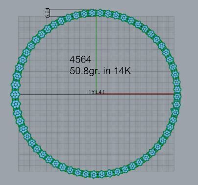Diamond Circle Necklace 4564 3D print model_4