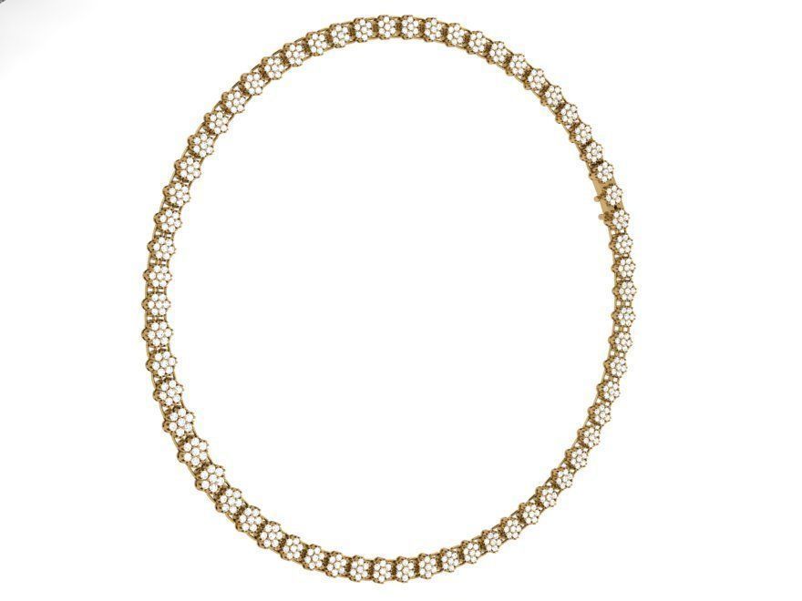 Diamond Circle Necklace 4564 3D print model_1