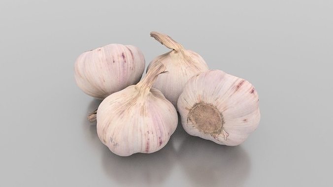 Head of Garlic Low-poly 3D model